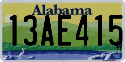 AL license plate 13AE415