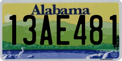 AL license plate 13AE481