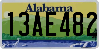 AL license plate 13AE482