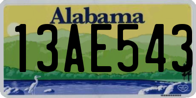 AL license plate 13AE543