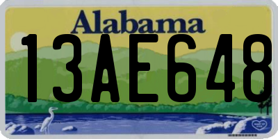 AL license plate 13AE648