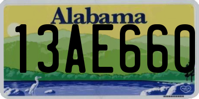 AL license plate 13AE660