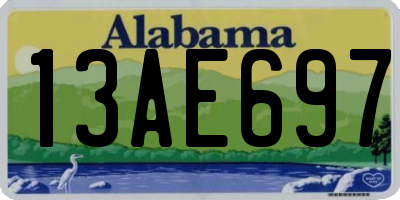AL license plate 13AE697