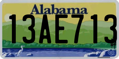 AL license plate 13AE713