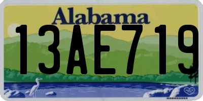 AL license plate 13AE719