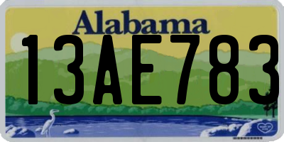 AL license plate 13AE783