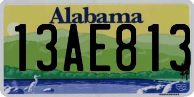 AL license plate 13AE813