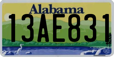 AL license plate 13AE831