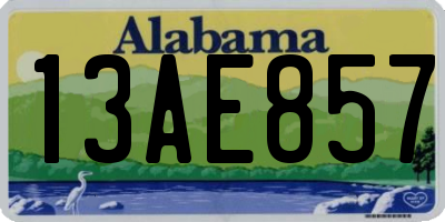 AL license plate 13AE857