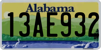 AL license plate 13AE932