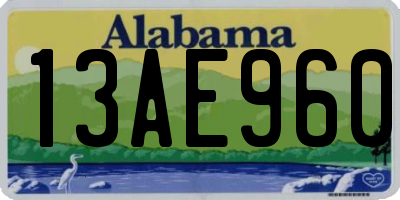 AL license plate 13AE960
