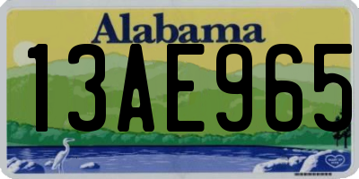 AL license plate 13AE965