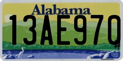 AL license plate 13AE970