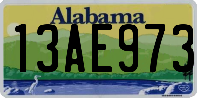 AL license plate 13AE973