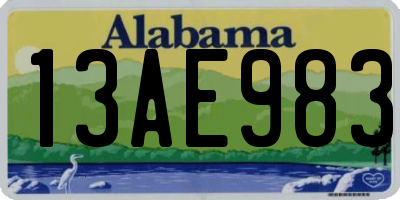 AL license plate 13AE983