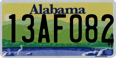 AL license plate 13AF082