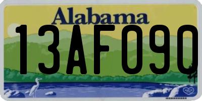 AL license plate 13AF090