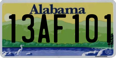 AL license plate 13AF101