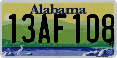 AL license plate 13AF108