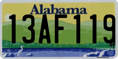 AL license plate 13AF119