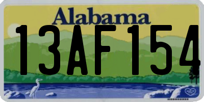 AL license plate 13AF154