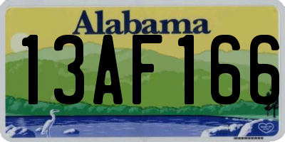 AL license plate 13AF166