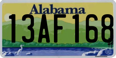 AL license plate 13AF168