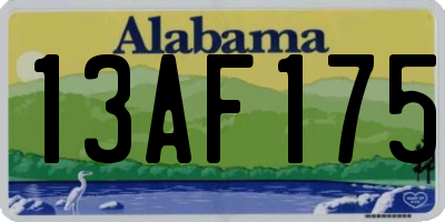 AL license plate 13AF175