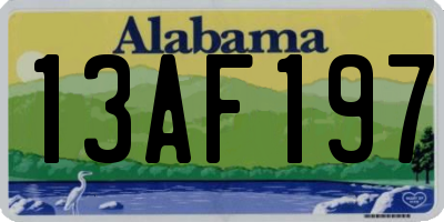 AL license plate 13AF197