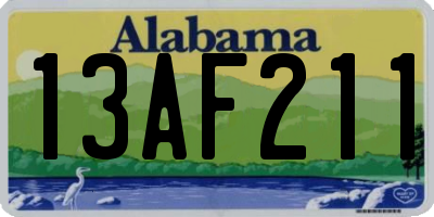 AL license plate 13AF211