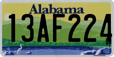 AL license plate 13AF224