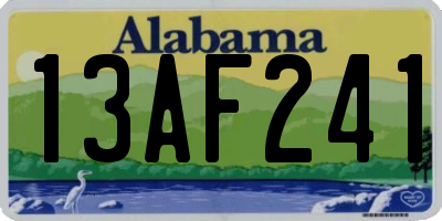 AL license plate 13AF241