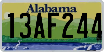 AL license plate 13AF244