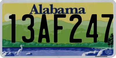 AL license plate 13AF247