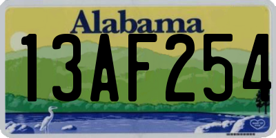 AL license plate 13AF254