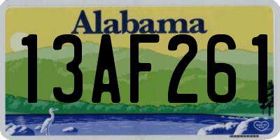 AL license plate 13AF261