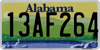 AL license plate 13AF264