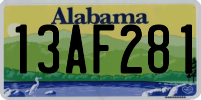 AL license plate 13AF281