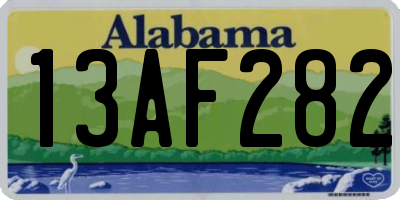AL license plate 13AF282