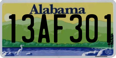 AL license plate 13AF301