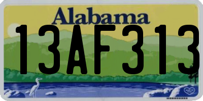 AL license plate 13AF313