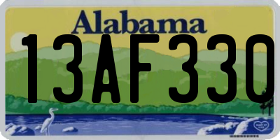 AL license plate 13AF330
