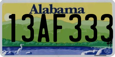 AL license plate 13AF333