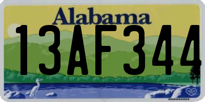 AL license plate 13AF344