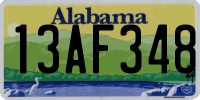 AL license plate 13AF348