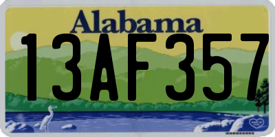 AL license plate 13AF357