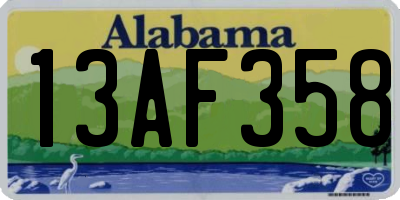 AL license plate 13AF358
