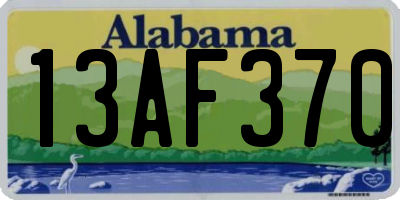 AL license plate 13AF370