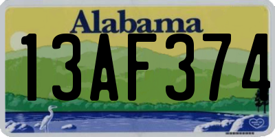 AL license plate 13AF374