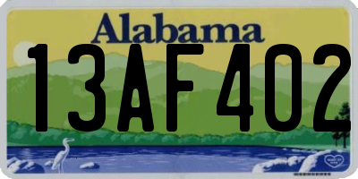 AL license plate 13AF402